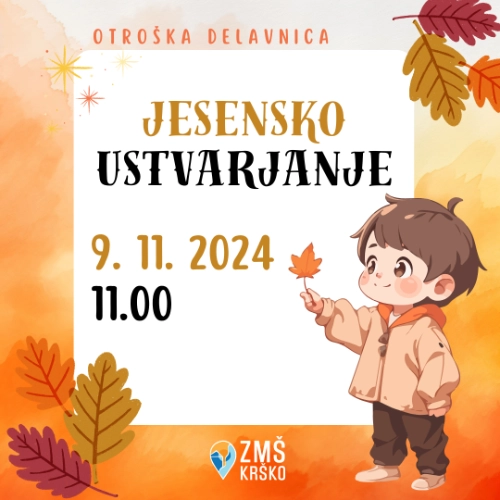 otroška delavnica jesensko ustvarjanje, dogodek