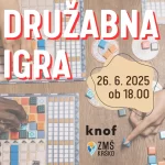 večer družabnih iger v sodelovanju z zavodom knof, dogodek