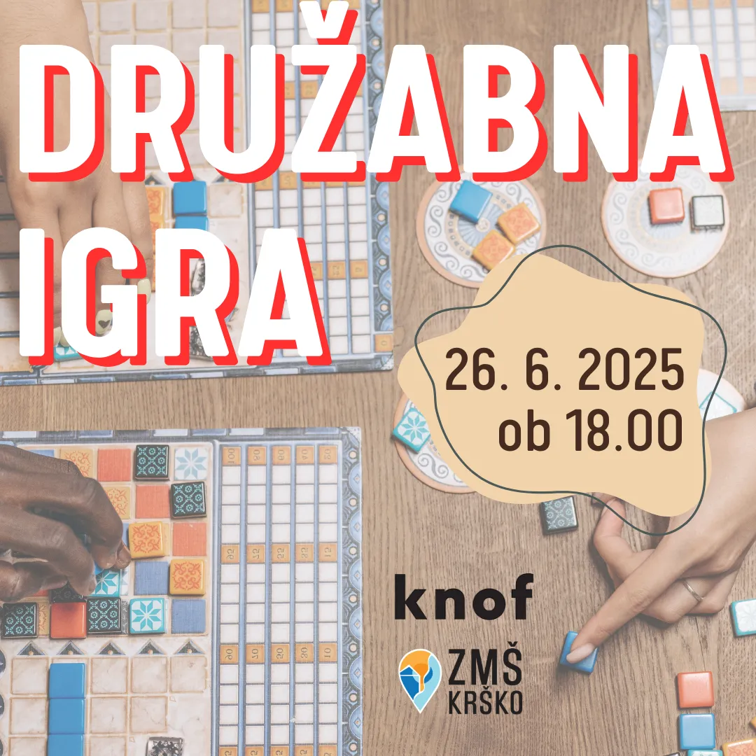 večer družabnih iger v sodelovanju z zavodom knof, dogodek