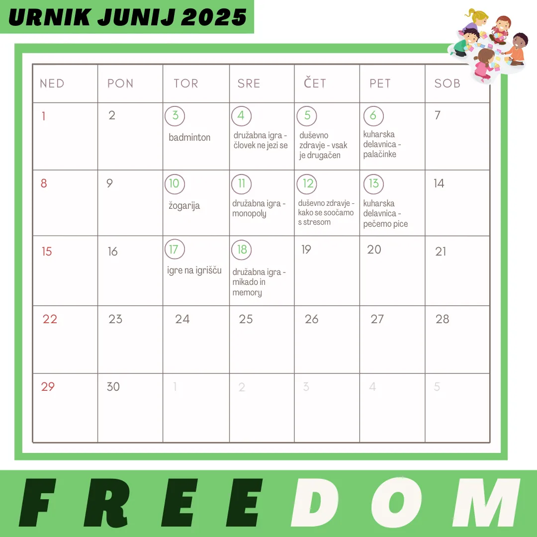 freedom junij, dogodek