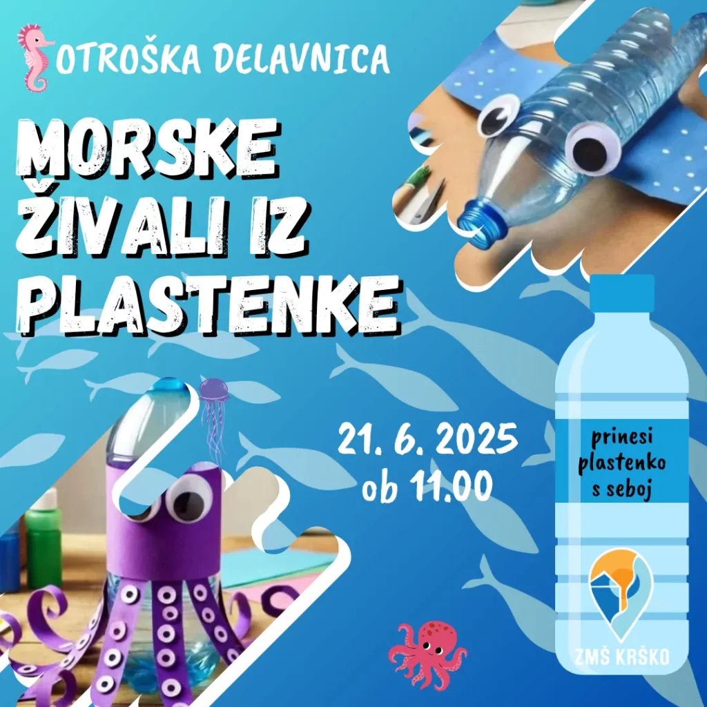 otroška delavnica, morske živali iz plastenke, dogodek