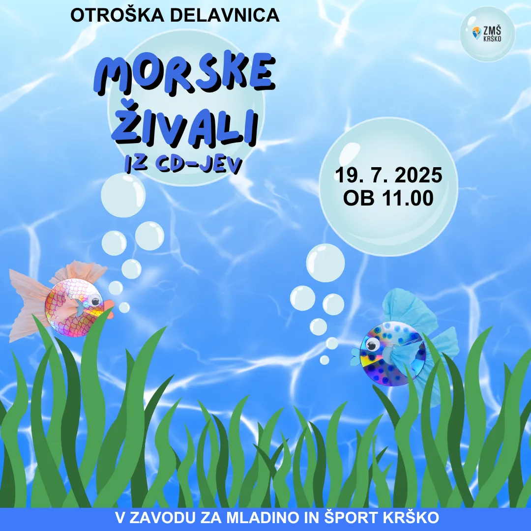 otroška delavnica - morske živali, dogodek
