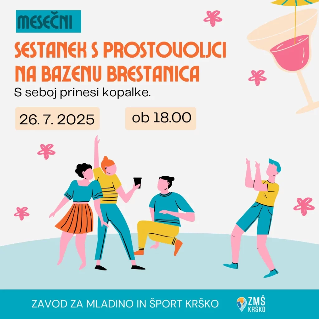 mesečni sestanek s prostovoljci na bazenu brestanica, dogodek