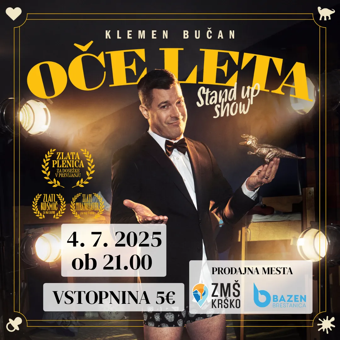 stand up klemen bučan - oče leta, dogodek