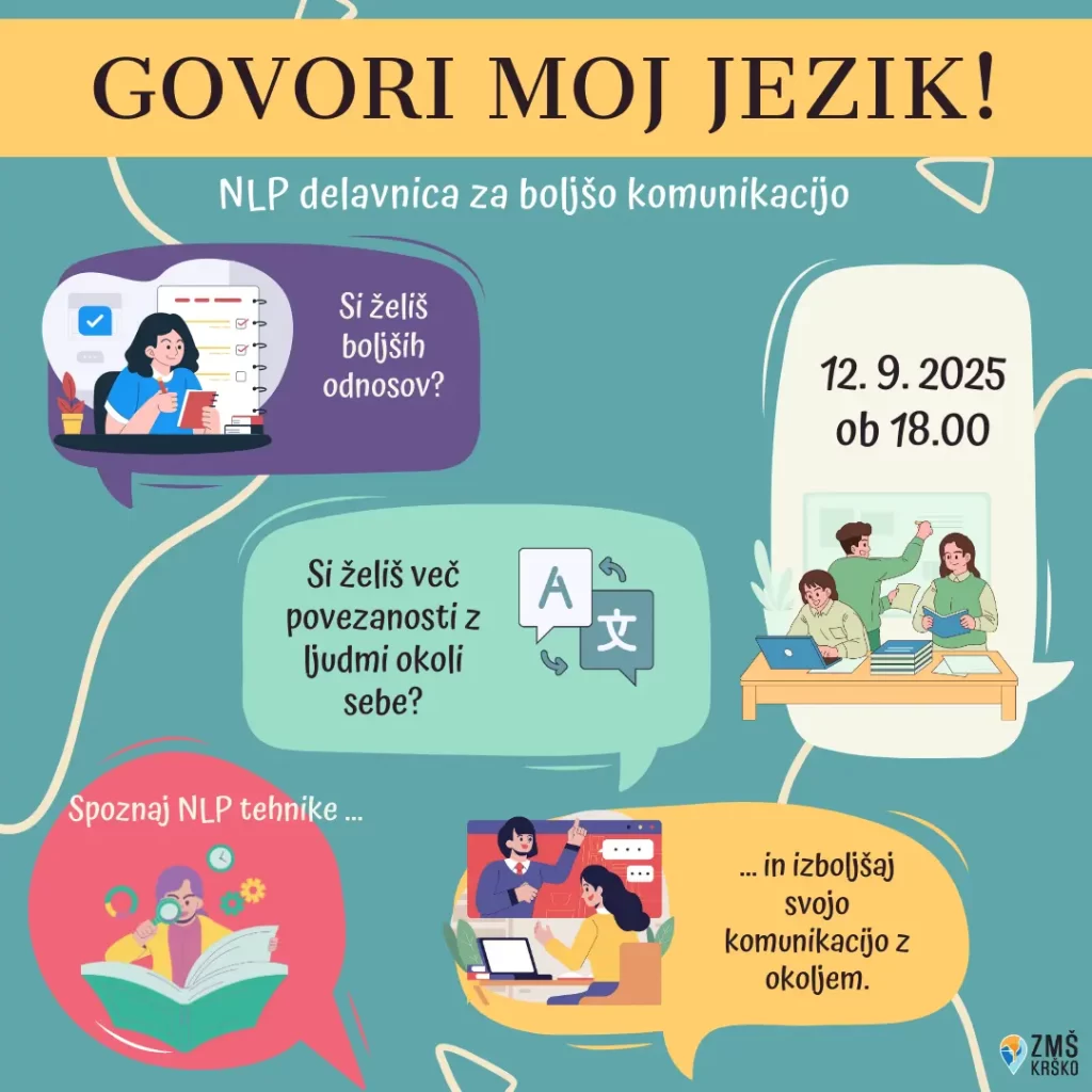 govori moj jezik, NLP delavnica, dogodek
