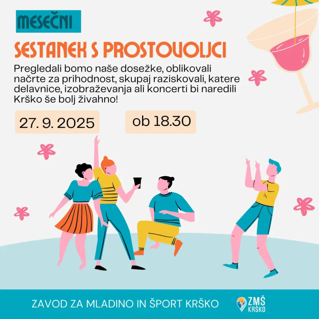 mesečni sestanek s prostovoljci, dogodek