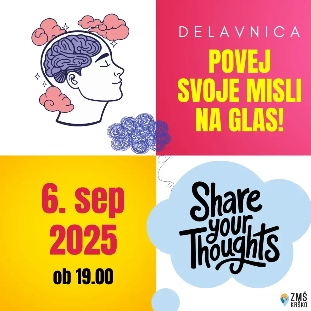 povej svoje misli na glas, dogodek