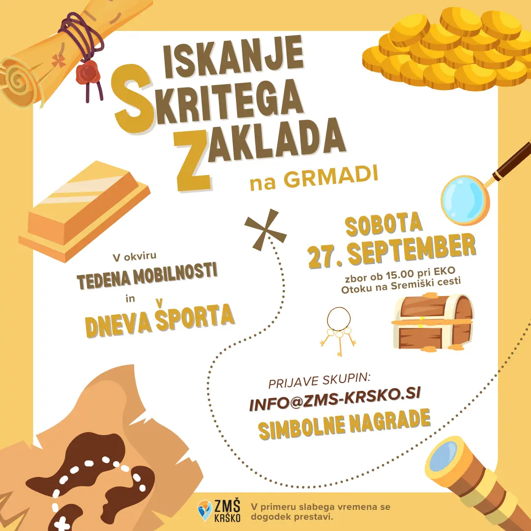 skriti zaklad na grmadi, dogodek
