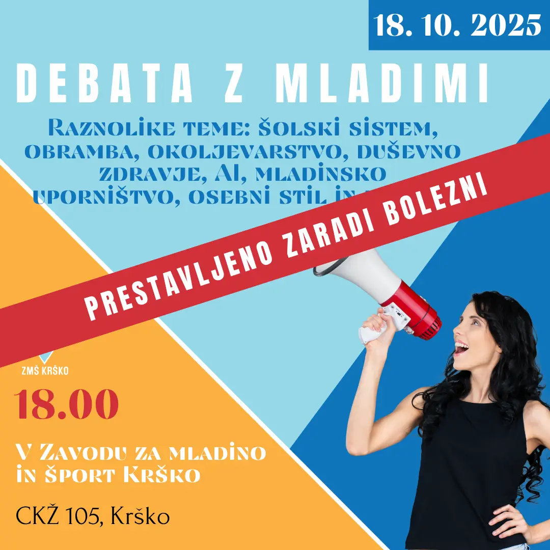 debata z mladimi - prestavljeno