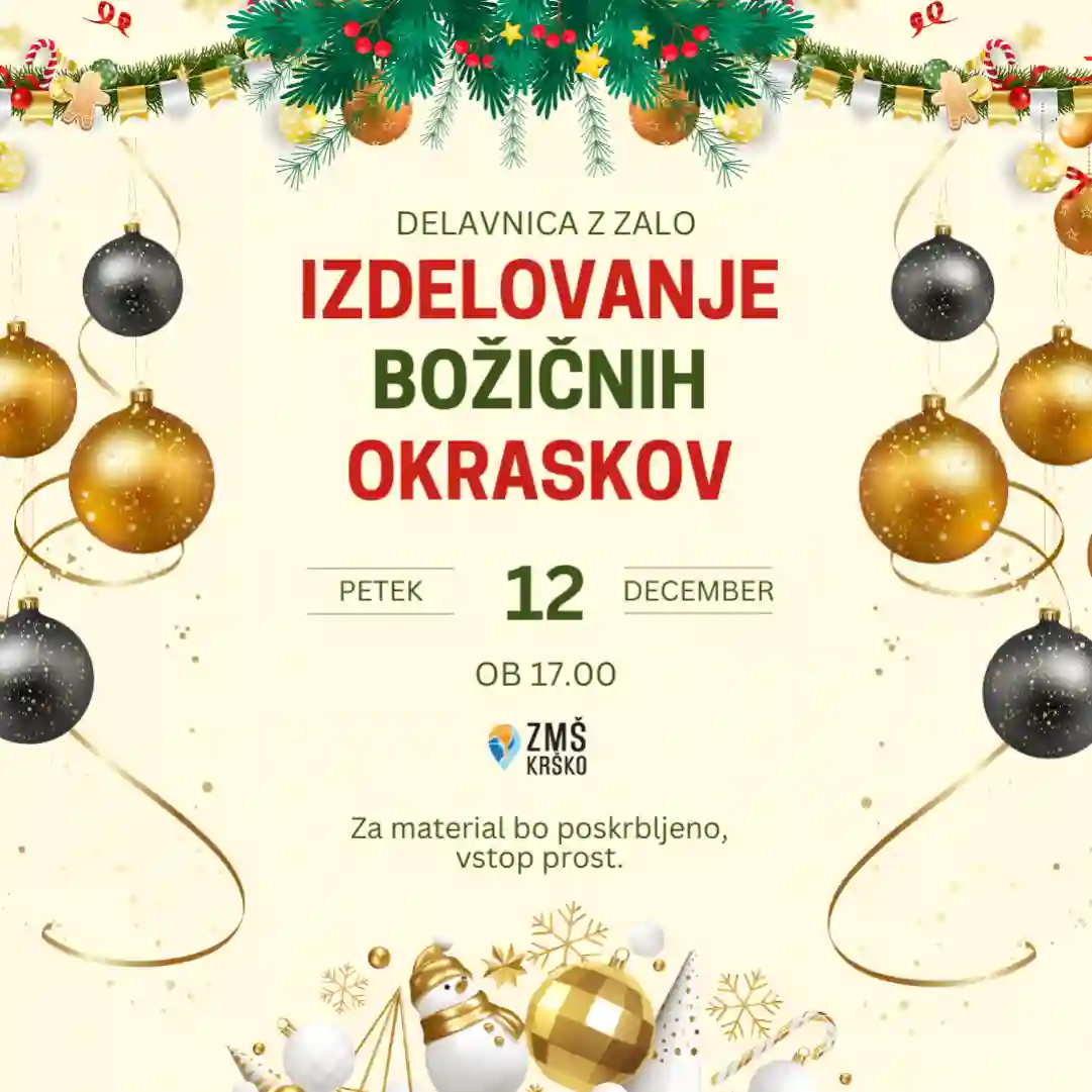 božični okraski z zalo