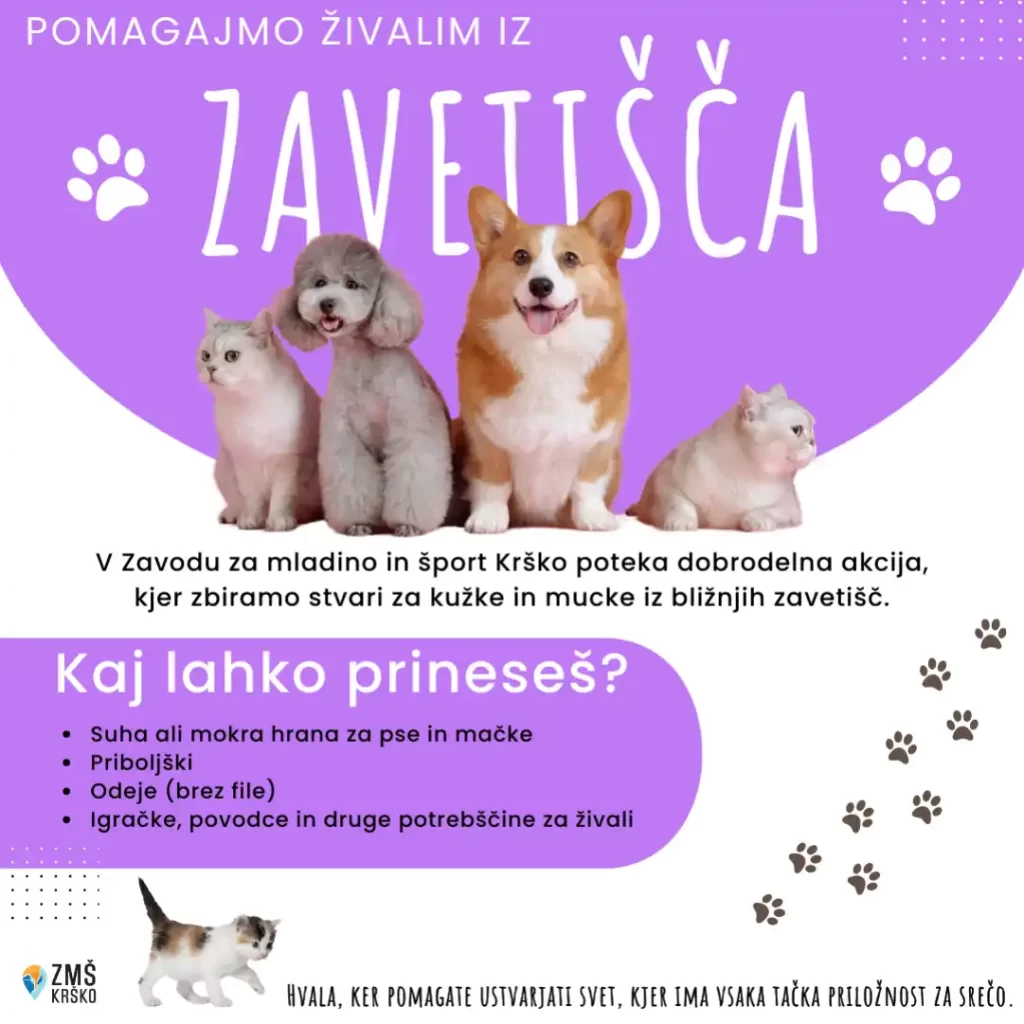 zbiranje potrebščin za male živali - domača stran